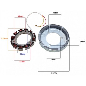 Magnetou motor diesel 186F